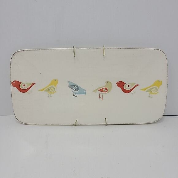 Pier 1 Imports Little Bird Serving Tray/ Decor 11 1/2 " X 6 ” Earthenware Hand - Picture 3 of 5